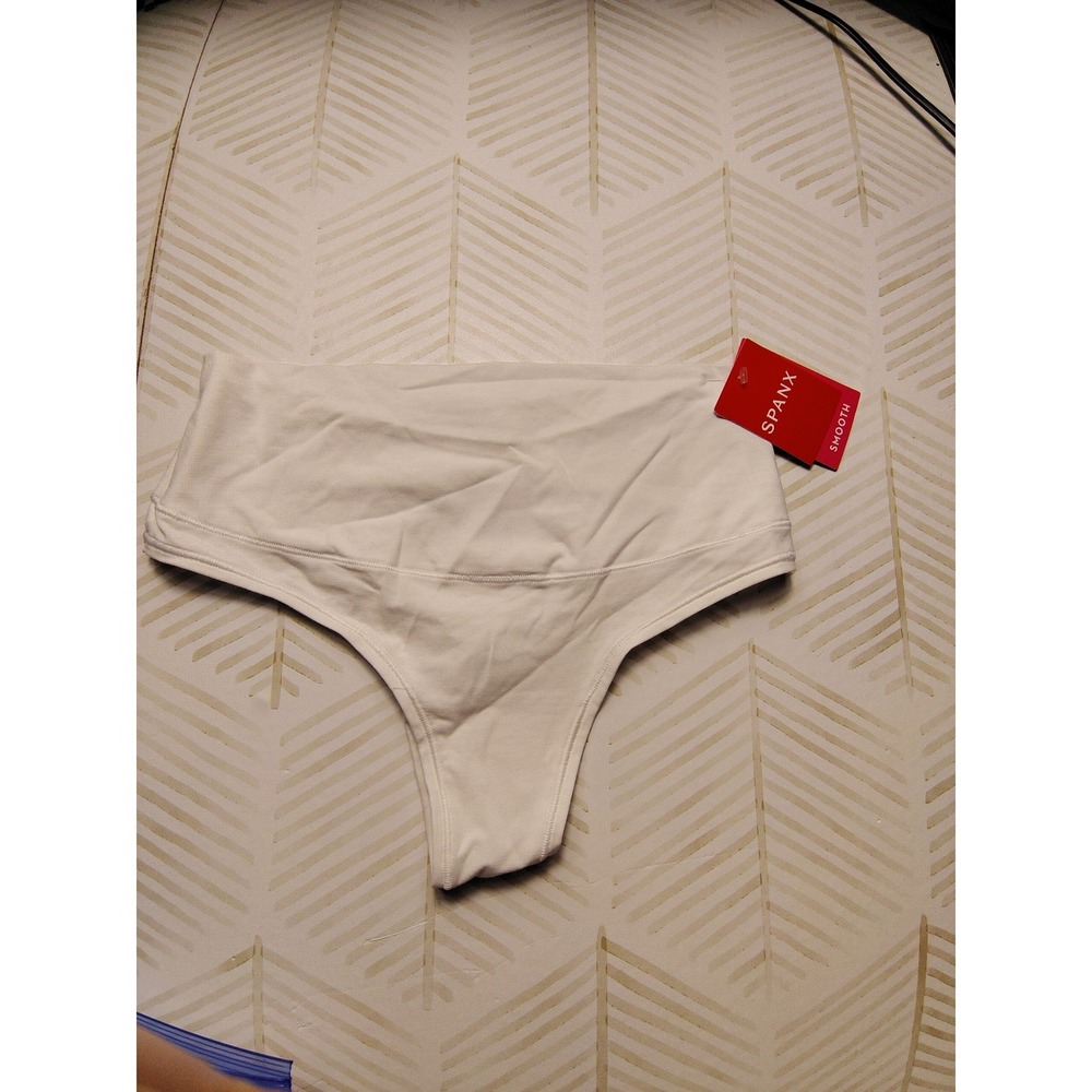 Spanx Everyday Shaping Thong White High Waisted‎ Shapewear 10153R XS/S NWT
